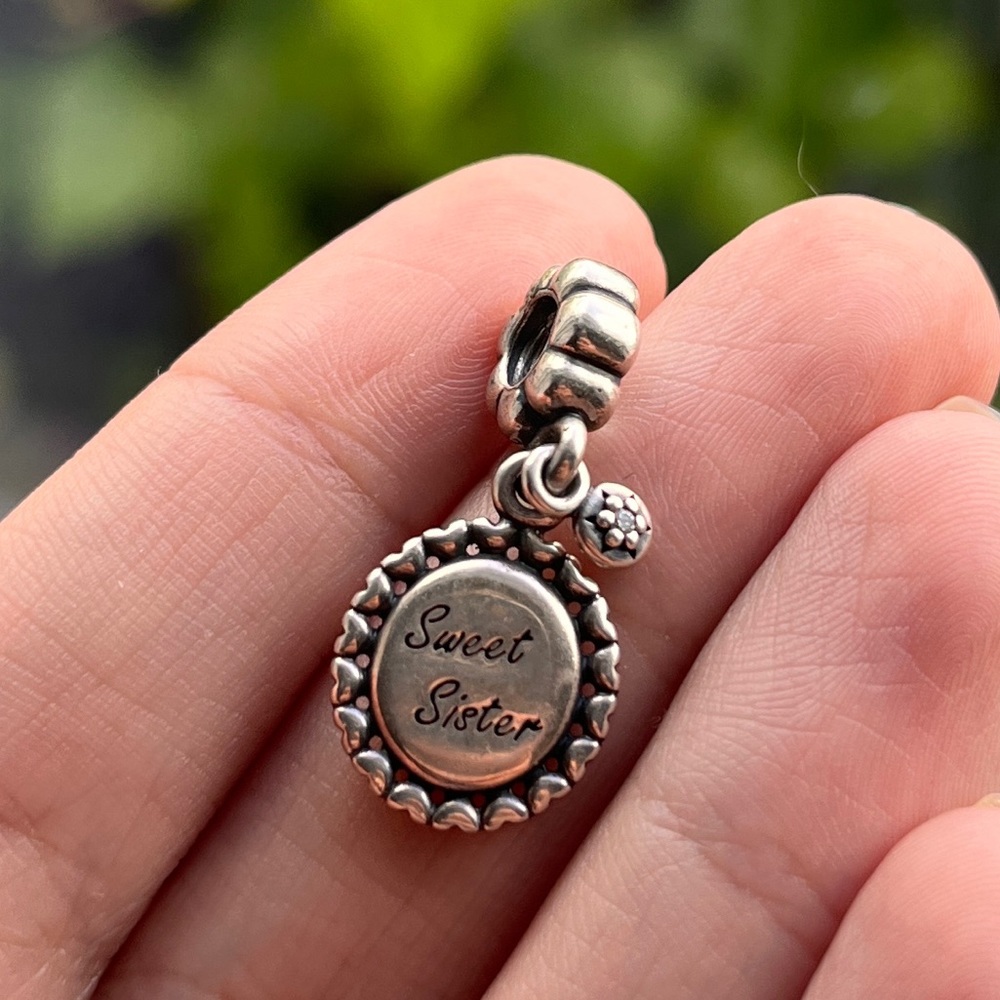 Pandora Retired Sweet Sister Gift Charm